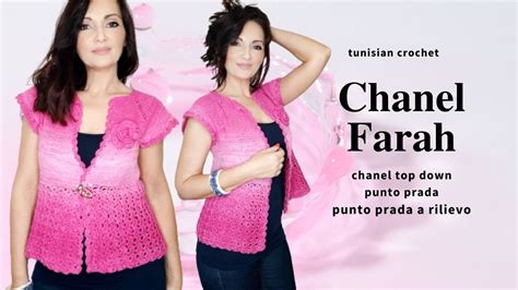 giacca chanel all'uncinetto tunisino|GIACCA LADIE .